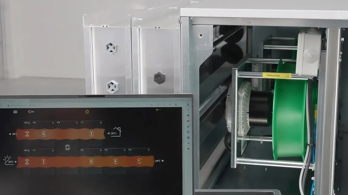 Automated control of the ventilation unit MyCond WindMe accuracy and real-time control