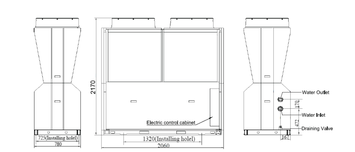 Kaavio Mycond Inverter Pro MCU-065YHDD:n mitoista.
