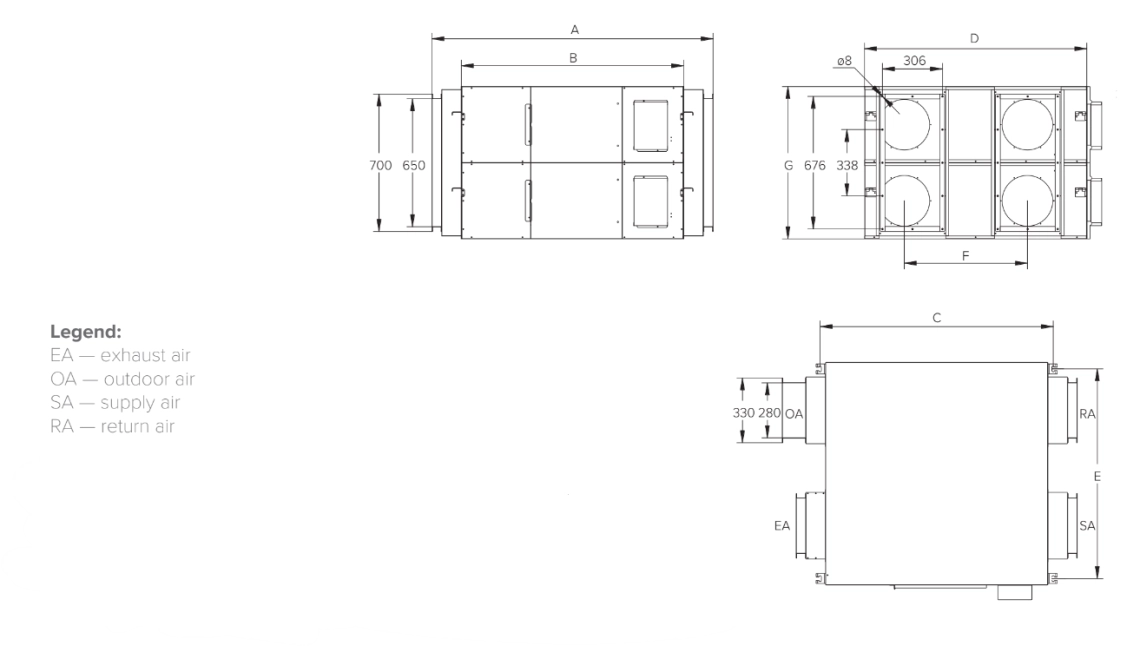 MyCond MVS***-DW Yleiset mitat - 4
