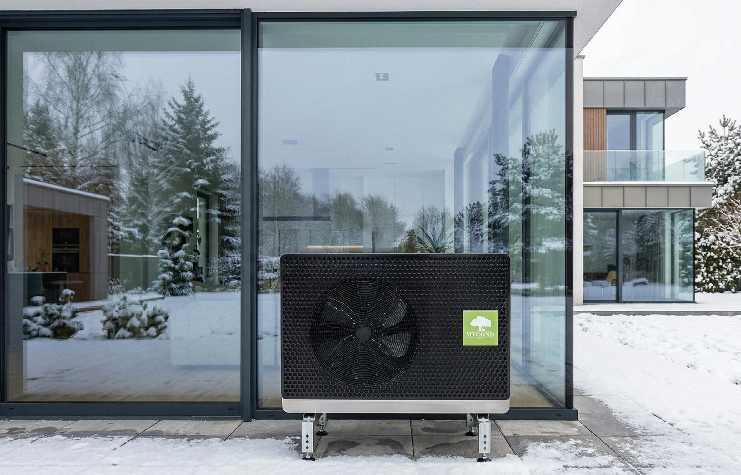 Mukava ilmastoratkaisu l&auml;mp&ouml;pumpulla Mycond BeeSmart