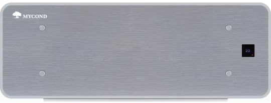 Suunnitelmalliset seinään asennettavat puhallinkonvektorit Silver Glass Wall -sarja
